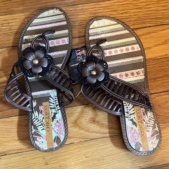 Chic sexy women’s sandals - flower design - size 37/38 (6) - Picture 1 of 6